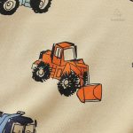 Pull pour enfants avec véhicules de chantier colorés