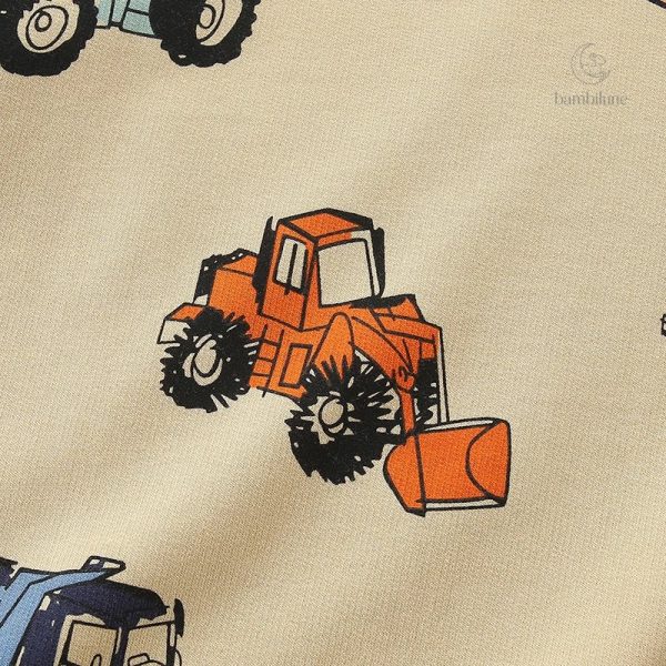 Pull pour enfants avec véhicules de chantier colorés