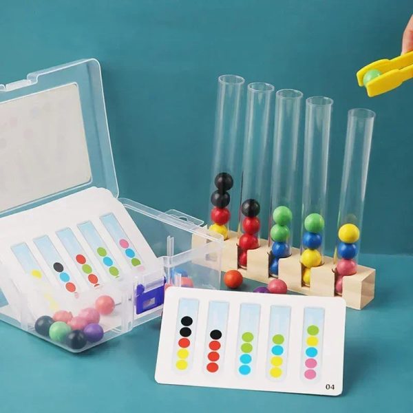 Tube Clip Beads - Jeu de réflexion pour enfants de 4 à 5 ans