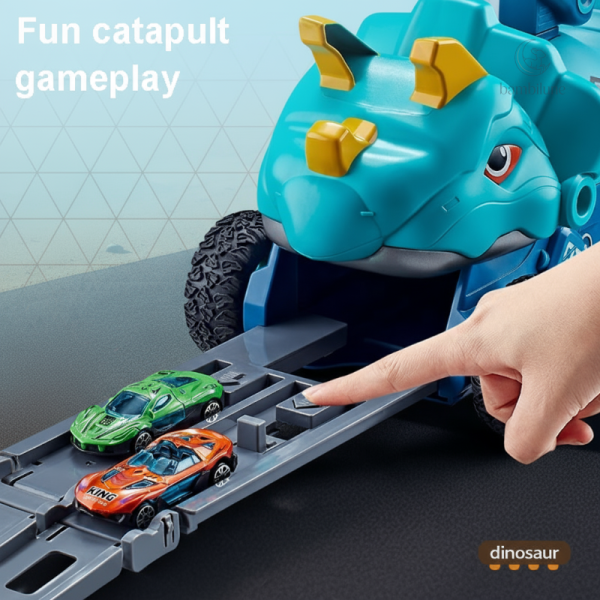Voiture dinosaure colorée pour l'imagination