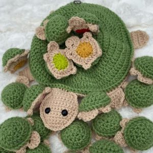 Jeu de mémoire Tortue en crochet pour enfants de 2 à 3 ans