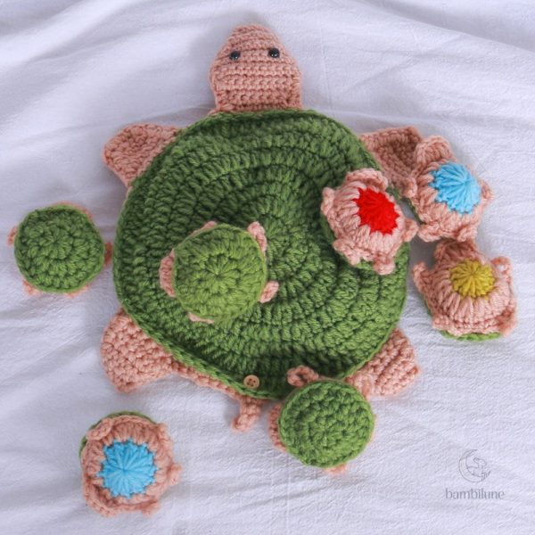 Tortue en crochet pour l'entraînement à la mémoire des tout-petits