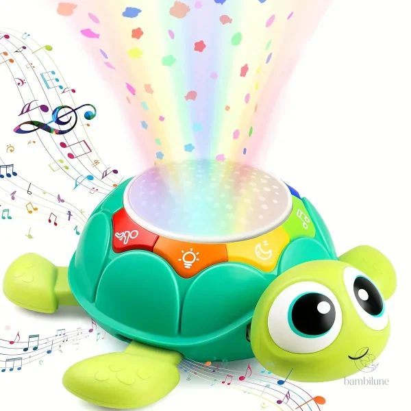 Jouet tortue projetant des motifs colorés pour les tout-petits