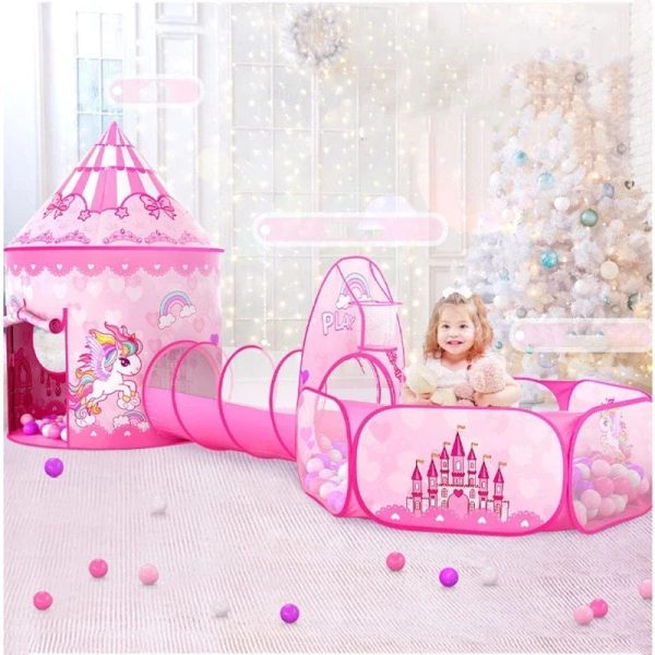 Tente licorne rose pour jeux magiques d'enfants