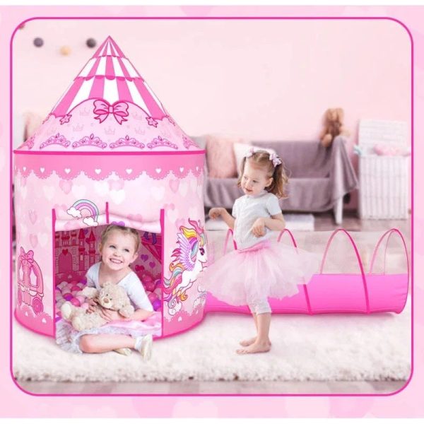 Tente rose adaptée aux enfants de 2 à 3 ans