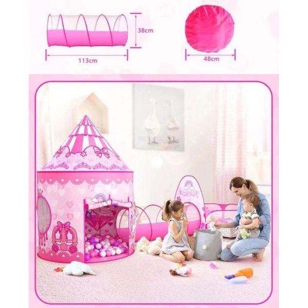 Activité ludique avec tente rose pour petits aventuriers