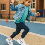 Baskets blanches UrbanFlex : légèreté et robustesse pour enfants