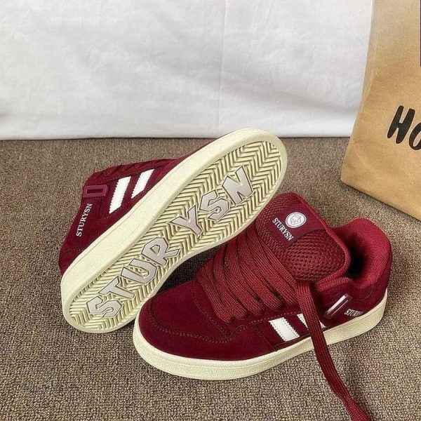 Baskets confortables UrbanStep, coloris bordeaux pour l'hiver