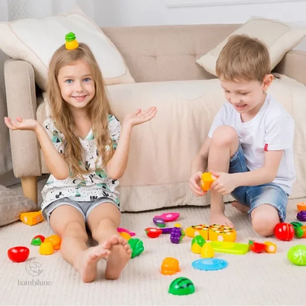 Jouets ludiques pour initier aux aliments sains