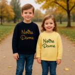 Pull « Notre Dame » pour enfants, confortable et ludique
