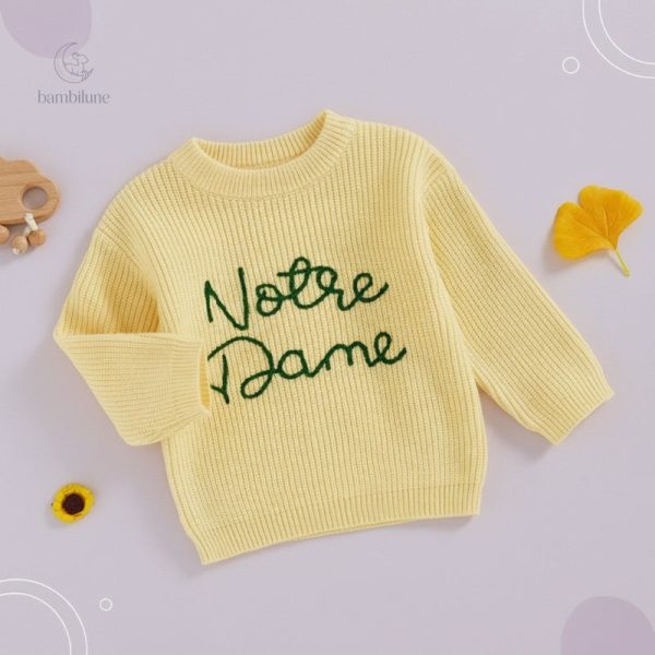 Pull confortable pour les petits, design Notre Dame