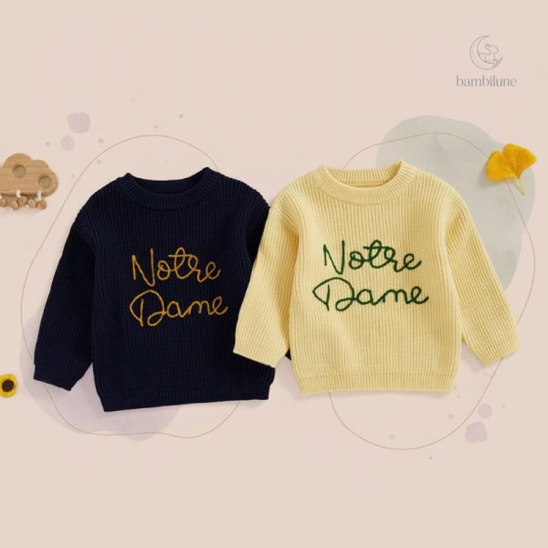 Vêtement d'automne pour enfants, pull en laine douce