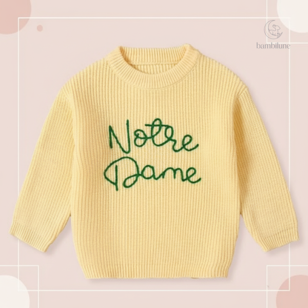 Vêtement d'hiver pour enfants, pull stylé Notre Dame