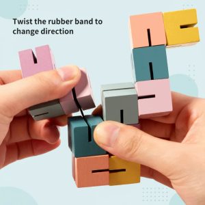 Jeu de construction en bois stimulant pour jeunes enfants