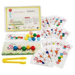 Perles en bois colorées pour jouets éducatifs