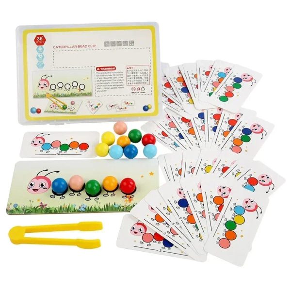 Perles en bois colorées pour jouets éducatifs