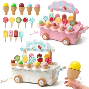 Camionnette de glace en bois pour jeu de rôle