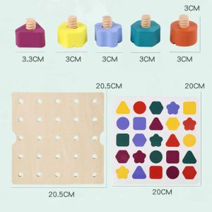 Jeu éducatif en bois pour enfants de 3 à 4 ans