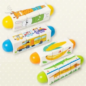 Puzzle rotatif éducatif WoodiTurn pour jeunes enfants