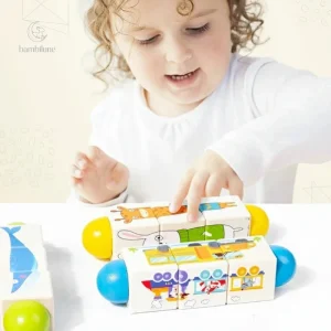 Activité tactile avec pièces rotatives colorées