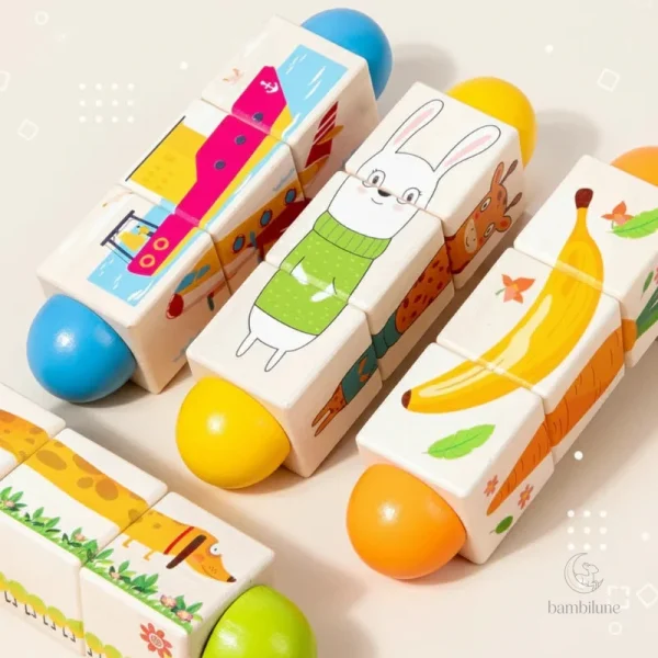 WoodiTurn : un jeu de puzzle pour petits explorateurs