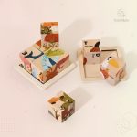 Puzzle en bois Montessori 6 en 1 avec animaux
