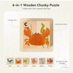 Puzzle créatif en bois Montessori pour l'apprentissage