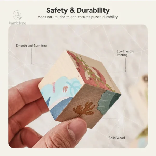 Jeu d'animaux en bois adapté aux tout-petits