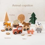 Jouet en bois pour enfants de 2 à 3 ans avec animaux