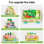 Woods – Puzzle animaux et légumes sur roulettes pour enfants