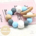Accessoire de dentition en bois, stimulant tactile pour bébé