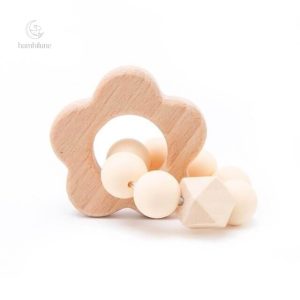 Anneau de dentition en bois pour bébé - Animaux