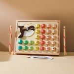 Jeu de poissons magnétique en bois pour apprendre les mots