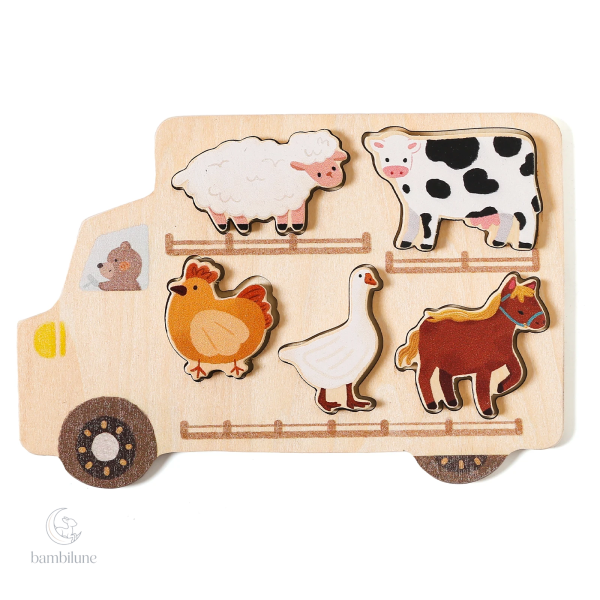 Aventure en bois – Puzzle amusant pour les jeunes enfants