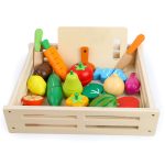 Boîte à fruits et légumes en bois pour enfants de 2 à 3 ans