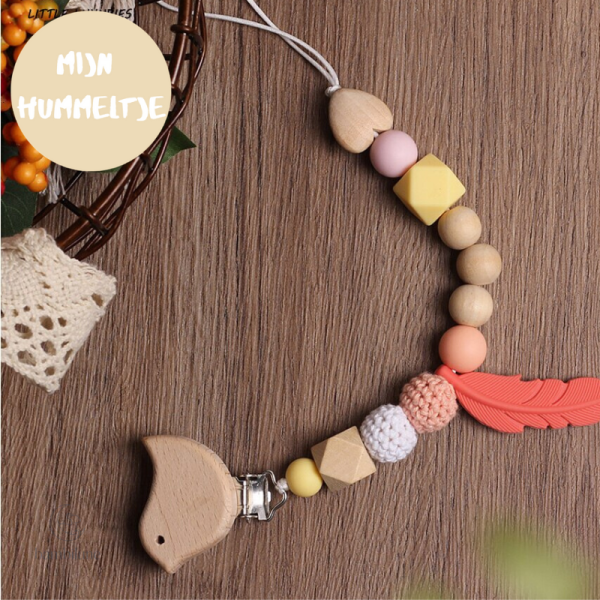 Accessoire sucette en hêtre - 'Figures' pour bébés