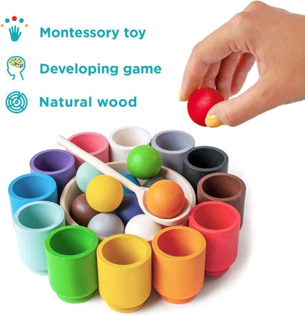 Activité ludique de tri et d'apprentissage en bois
