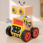 Kit de construction robot en bois pour loisirs