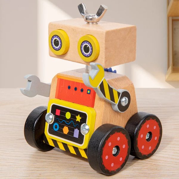 Kit de construction robot en bois pour loisirs