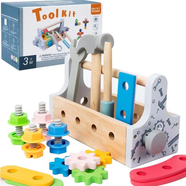Boîte à outils en bois pour créativité et résolution de problèmes