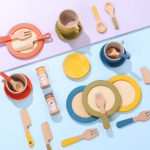 Jeu de cuisine en bois créatif pour enfants de 3 à 4 ans