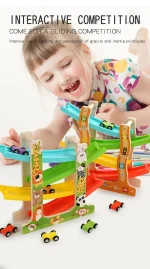 Montagnes russes en bois pour enfants, jeu créatif