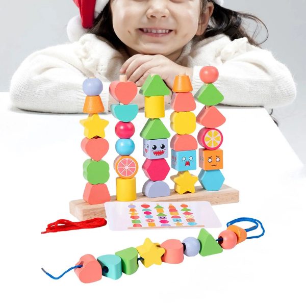 Blocs éducatifs en bois pour enfants de 2 à 3 ans