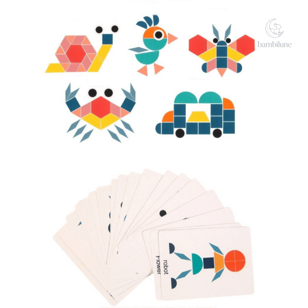 Jeu de construction géométrique adapté aux petits