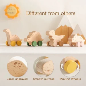 Voiture Dino colorée, idéale pour les jeunes enfants
