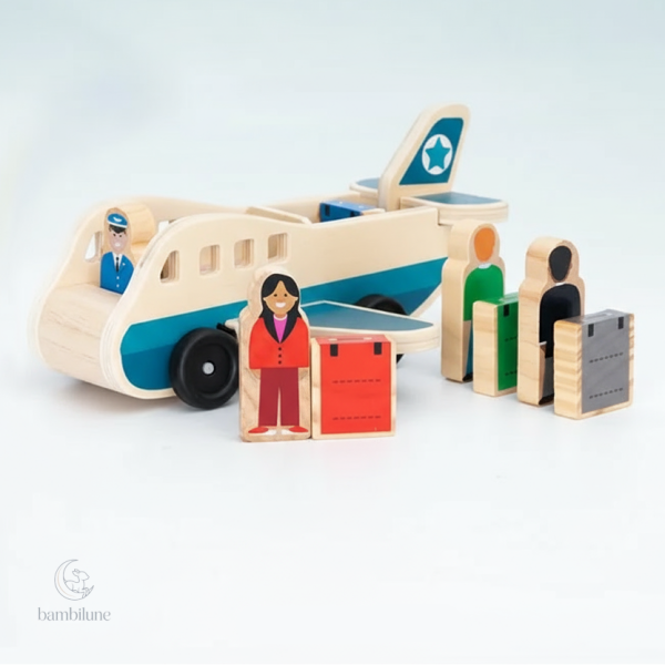 Transports publics en bois - jeu pour jeunes enfants
