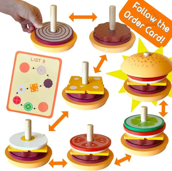 Empilage savoureux : jouets colorés pour stimuler la créativité