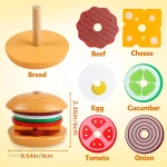 Jouets en bois pour créer des sandwiches amusants et savoureux