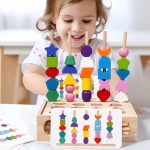 Puzzles Montessori colorés pour améliorer les compétences des enfants
