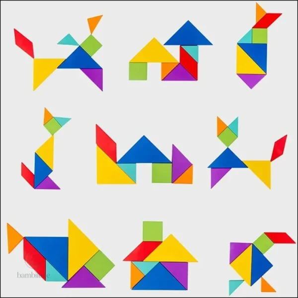 Puzzle en bois coloré pour stimuler la créativité